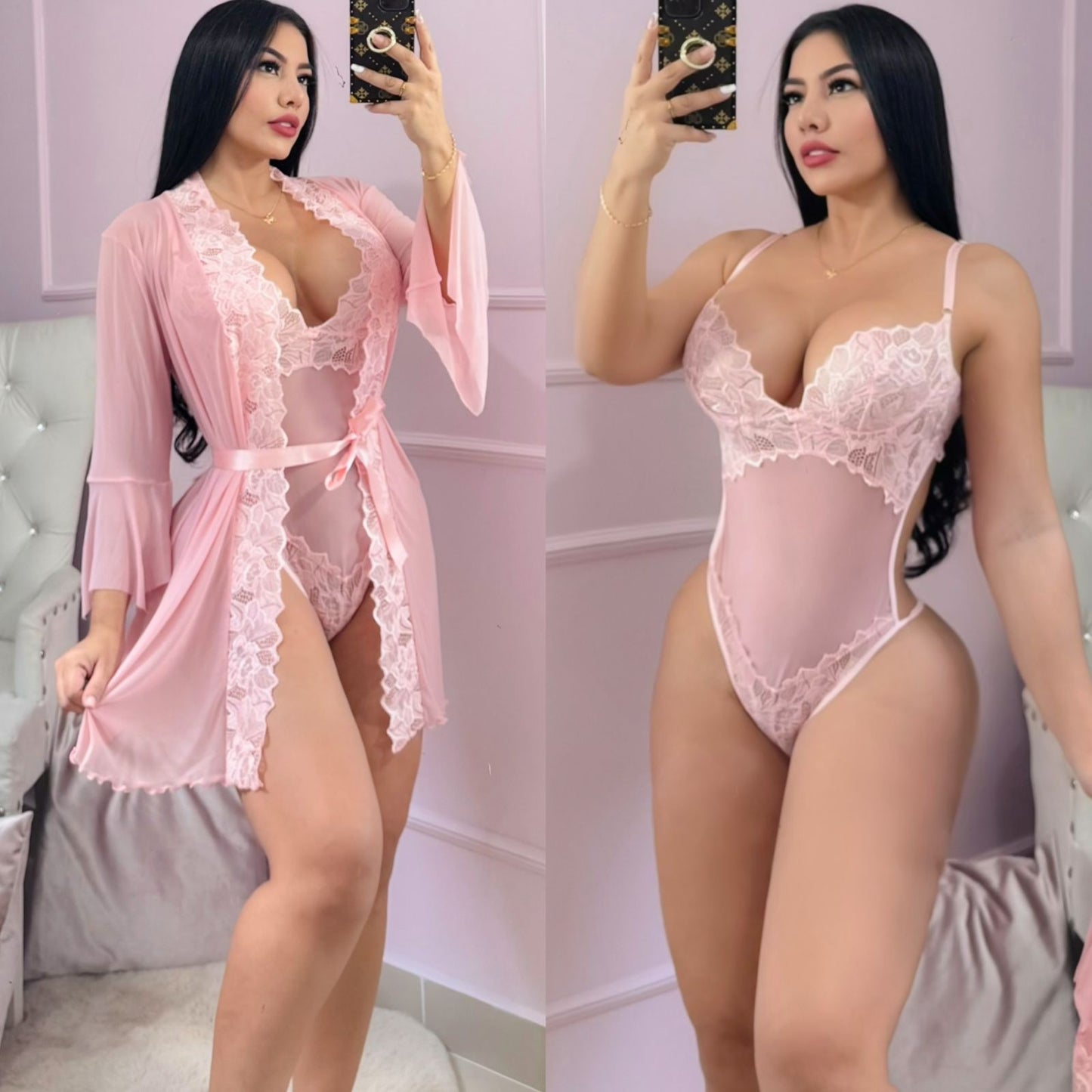 Levantadora + Body encaje (sexi y Versátil)